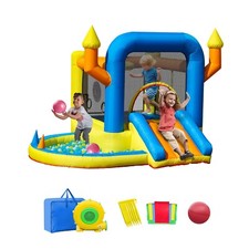 Inflatable Bounce House Slide Indoor Outdoor Bouncy Castle Ball Pit w/Blower