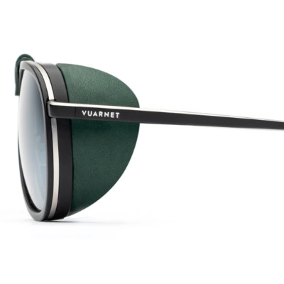 Vuarnet Sunglasses VL211200021123 GLACIER 2112 VL2112 Black/Green + Pure Grey SF
