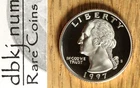 1997 S Clad Washington Quarter 25¢ - Choice to Gem Proof