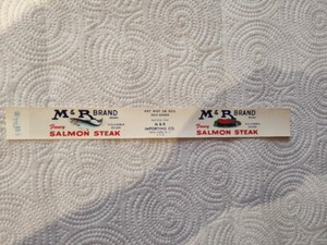 1 M&R Brand Fancy Salon Steak Vintage Can Label M&R Importing Company NY, NY