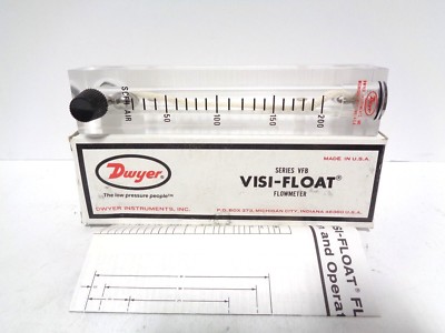 Dwyer VFB-55-SSV Visi-Float Flowmeter 100 psig Max, 150F Max. SCFH Air