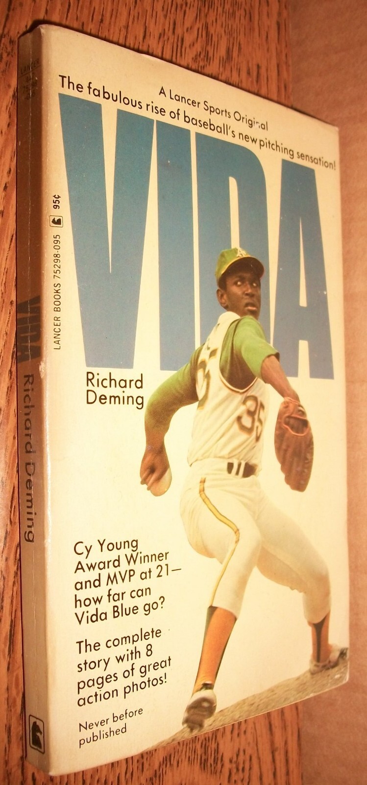 Vida Blue by Richard Deming Lancer 75298 95c 1972 thus 1st print A's 176p PB VG