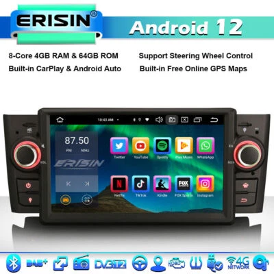 8-Cœurs DAB+Android 13 Autoradio GPS Fiat Punto Linea CarPlay BT5.0 TNT DSP 64GO - Photo 1/4