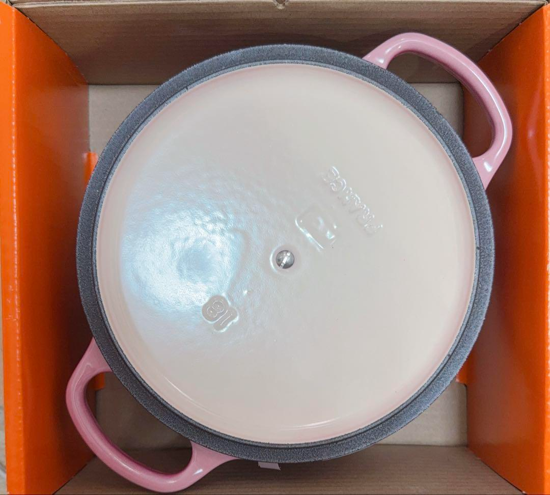 調理器具 LE CREUSET Cocotte Ronde Signature 18cm LE CREUSET Signature cocotte ronde 18cm 7in 2qt BERRY Copper Knob