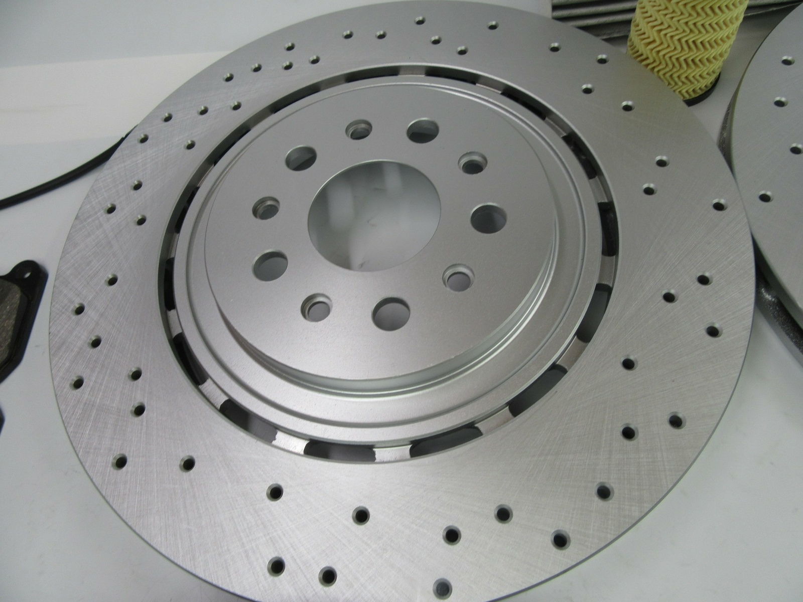 Maserati Ghibli Quattroporte  front rear brake pads rotors TopEuro FREE FILTER #