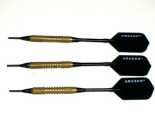 Soft Tip Darts, Used 12 Gram Brass, with New Aluminum Shafts and Flights 3090