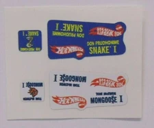 Hot Wheels Redline SNAKE AND MONGOOSE FRONT ENGINE DRAGSTER STICKER SET