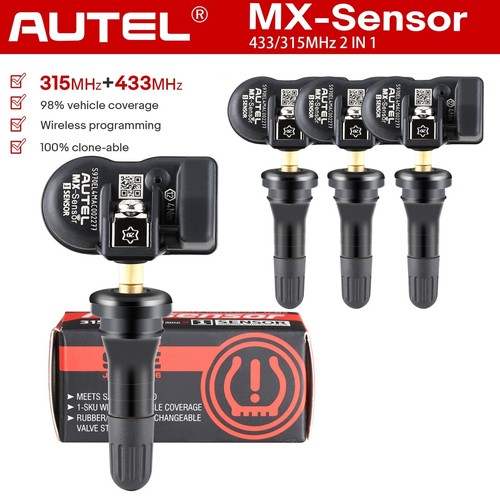 Autel MX-Sensor 433/315 MHZ 2 in 1 Universal Programmable TPMS Sensor ...