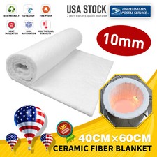 Heat Shield Blanket 24" 15" 2500F Ceramic Fiber Fire Resistant Insulation 394Mil