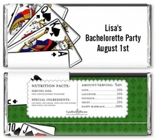 Poker Personalized Birthday Party Candy Bar Wrappers - Candy Favor