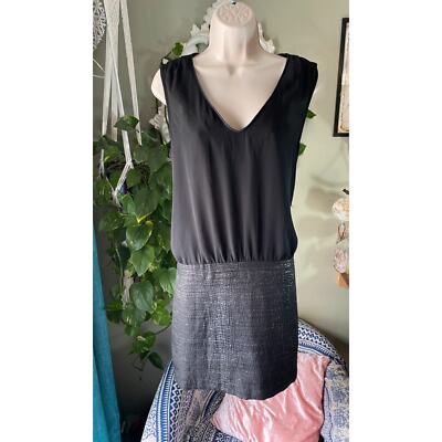 Vintage Etam size 12 black low waist dress party summer holiday