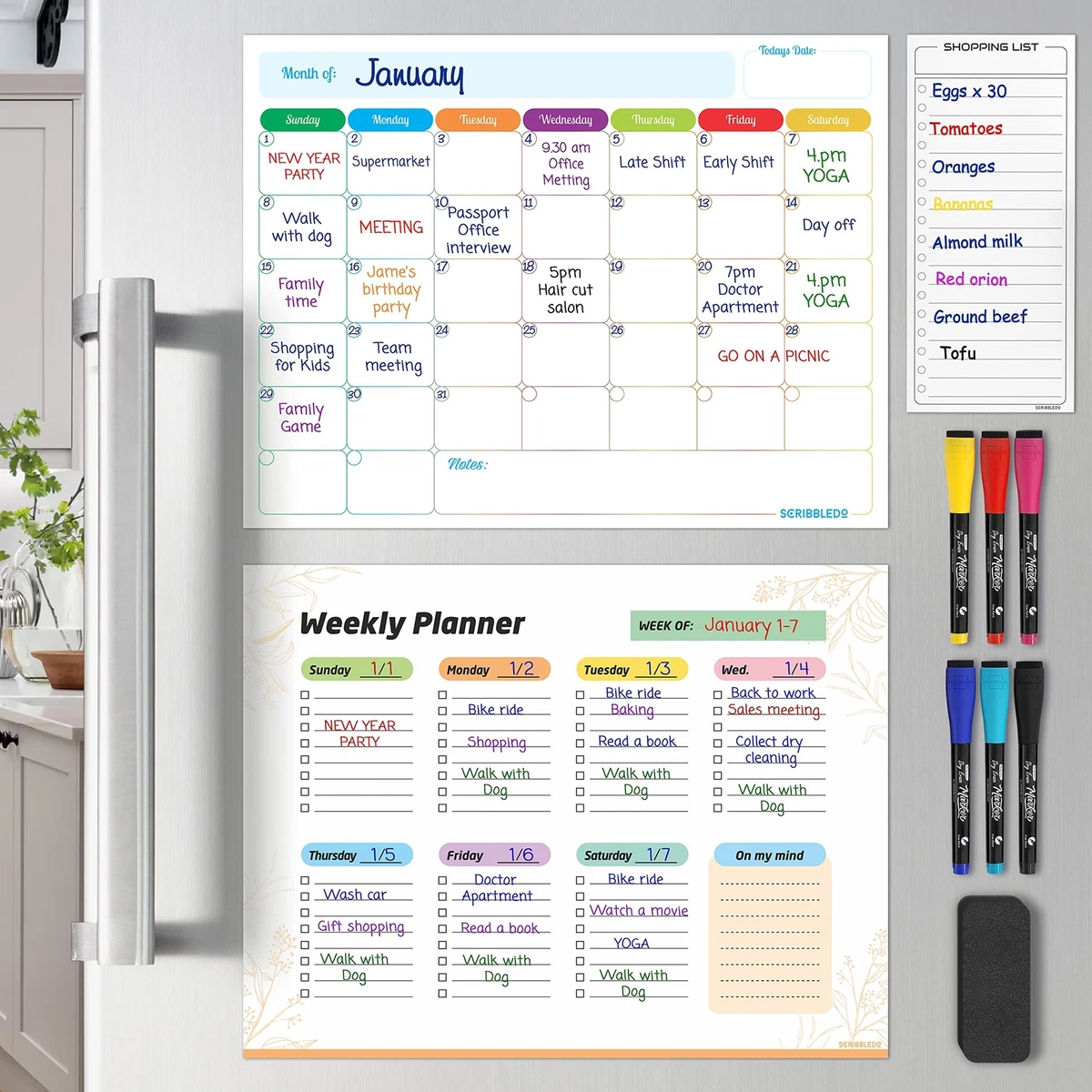 Calendriers Mensuel Family Planner