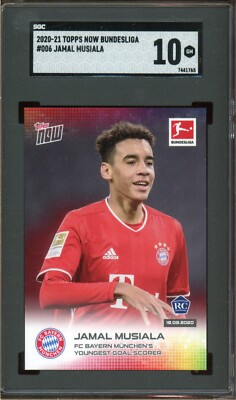 2020-21 Topps Now Bundesliga Jamal Musiala Rookie SGC 10 GEM MINT