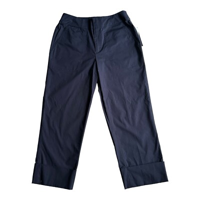 Ralph Lauren Black Label Stretch Roll Up Legs Cotton Pants Black Size 4
