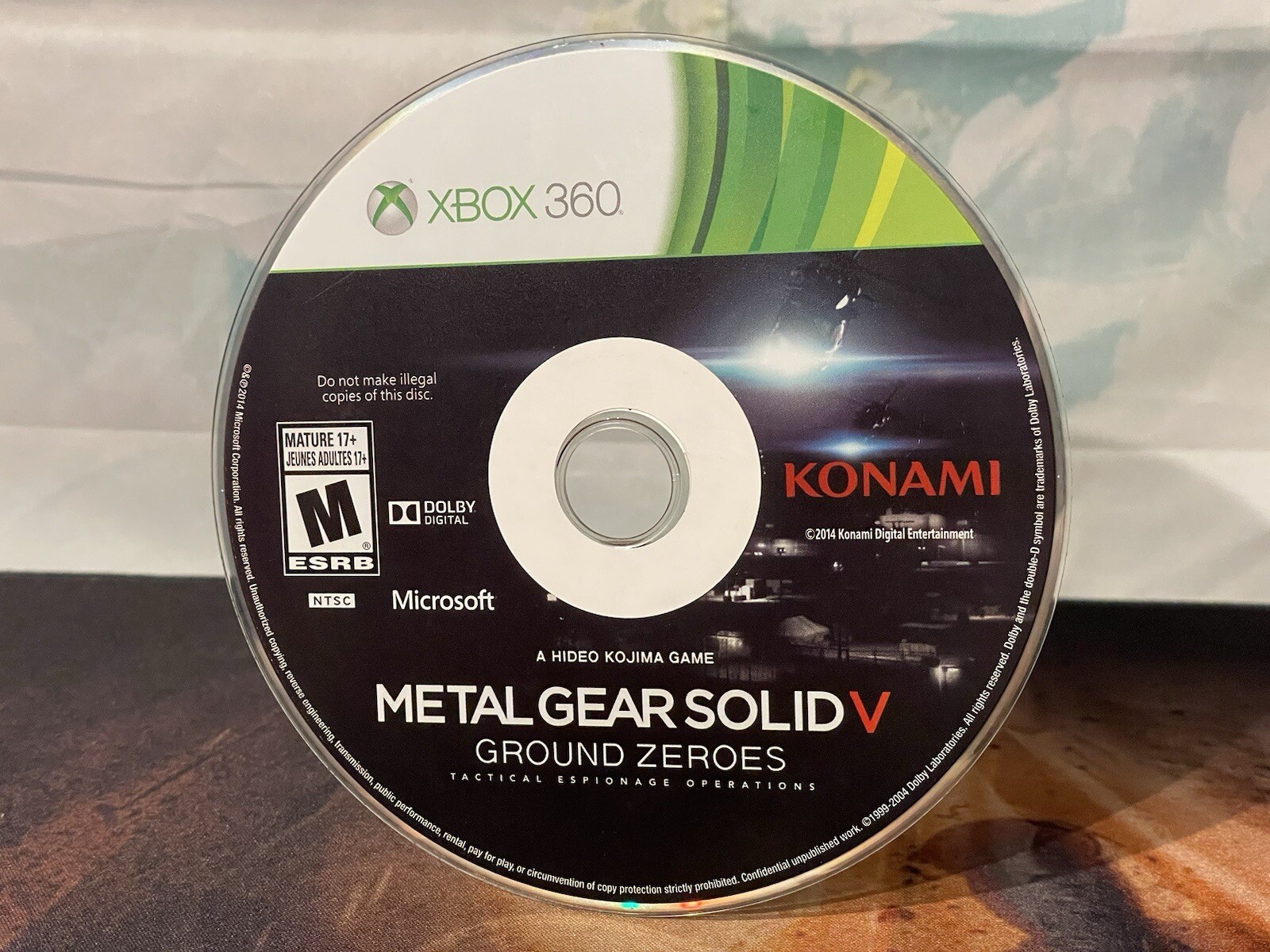 Metal Gear Solid V Ground Zeroes Xbox 360 2014 Disc Only