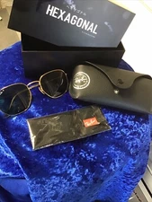 Ray-Ban Sunglasses RB8148 HEXAGONAL  921658 Gold green Man Woman