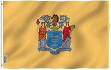 Anley Fly Breeze 3x5 Foot New Jersey State Flag - New Jersey NJ Flags Polyester