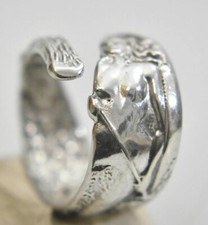 Nude lady spoon ring canoe paddle waves   Size 7.25