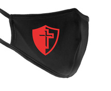 Cloth Face Mask with Christian Bible Cross Jesus on Shield As Scripture / Verse