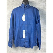 Eton Denim Shirt Button Down Long Sleeve Casual Dress Shirt Size 15.5 New