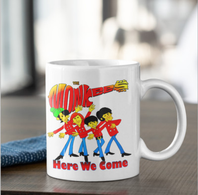 Funny THE MONKEES band Here We Come Mug Cup White 2 Side