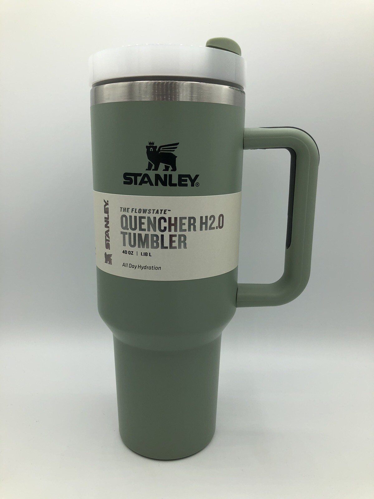 Stanley Quencher H2.0 FlowState Tumbler 40 oz Bay Leaf Green New