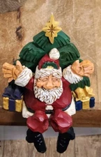 Vtg David Frykman Santa Shelf Sitter Figurine #DF1016 '97 Folk Art Primative EUC