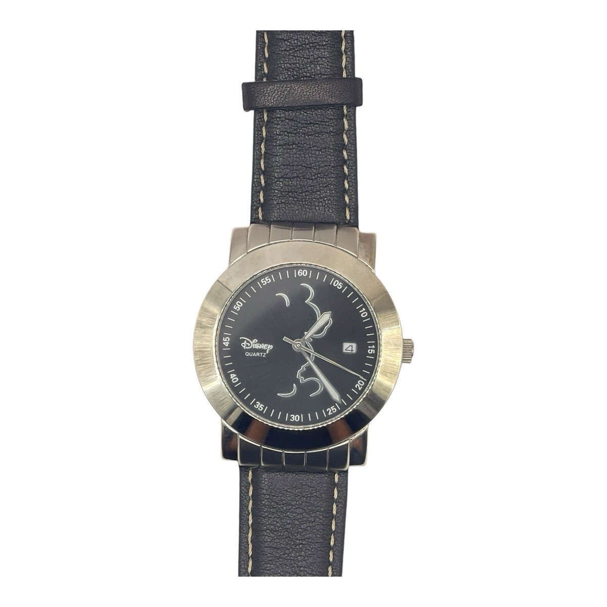 RARE VINTAGE Disney Retired Silhouette Mickey Mouse Watch 