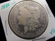 OVERDATE  1880 S  MORGAN SILVER DOLLAR $1 COIN 