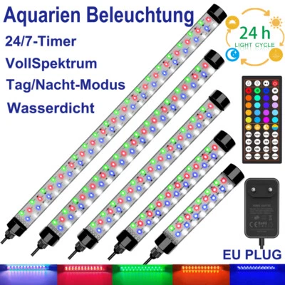 WOINO Aquarium Beleuchtung T8 Tube Fisch Tank Licht Wasserdicht mit Timer Vollspektrum