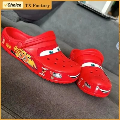 BRANDED Zuecos Lightning McQueen Crocs para niños adultos Disney Cars Sandalias Zapatos Talla EE. UU.