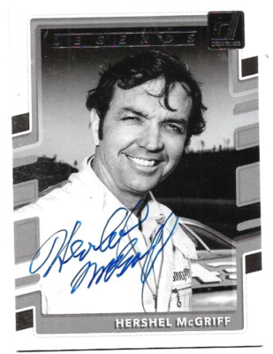 2018 Donruss HERSHEL MCGRIFF Auto Signed card #168 NASCAR HOF - 2