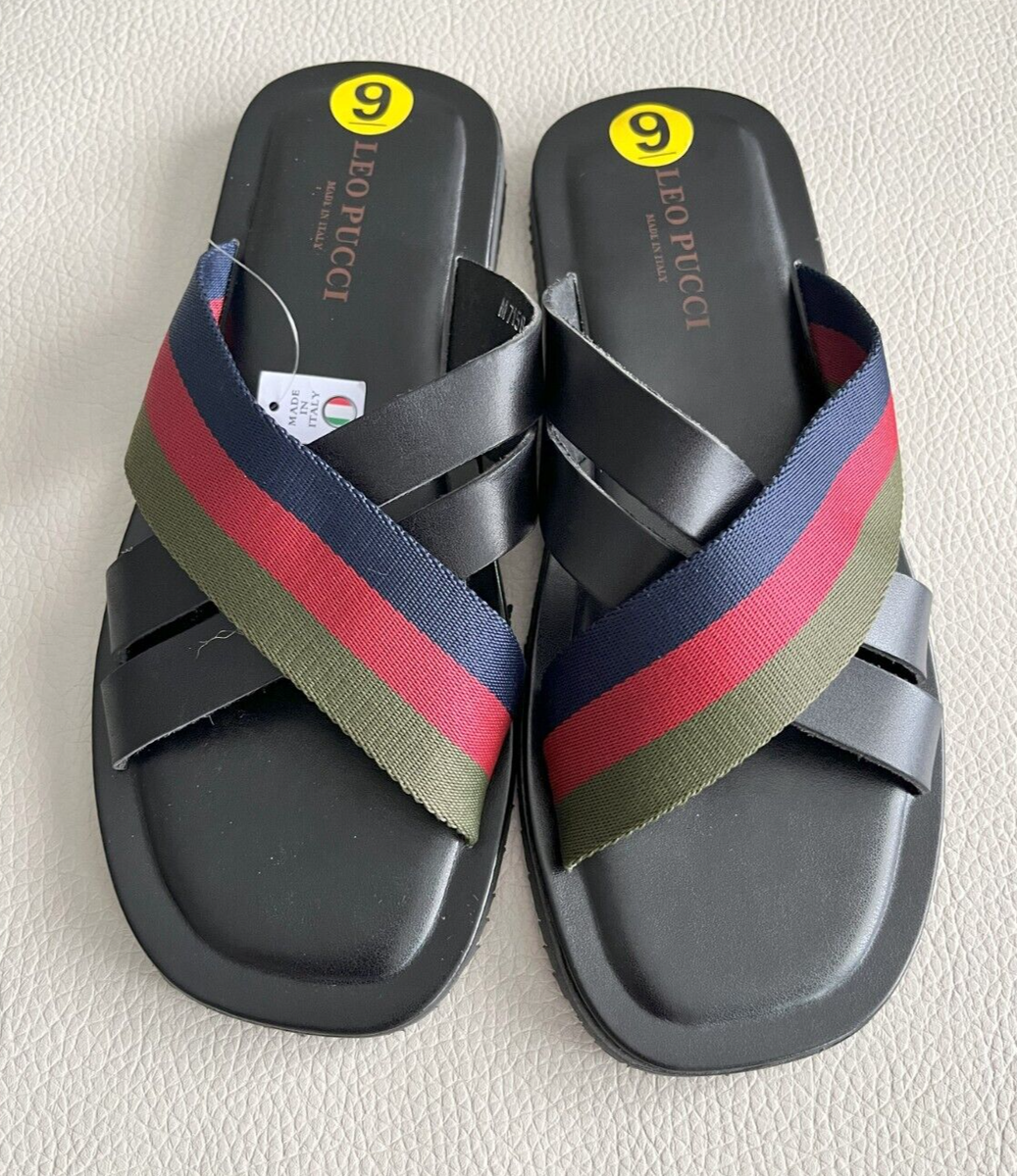 Leo Pucci Men's Leather Sandals - US 9/EU 42 - Made in Italy
