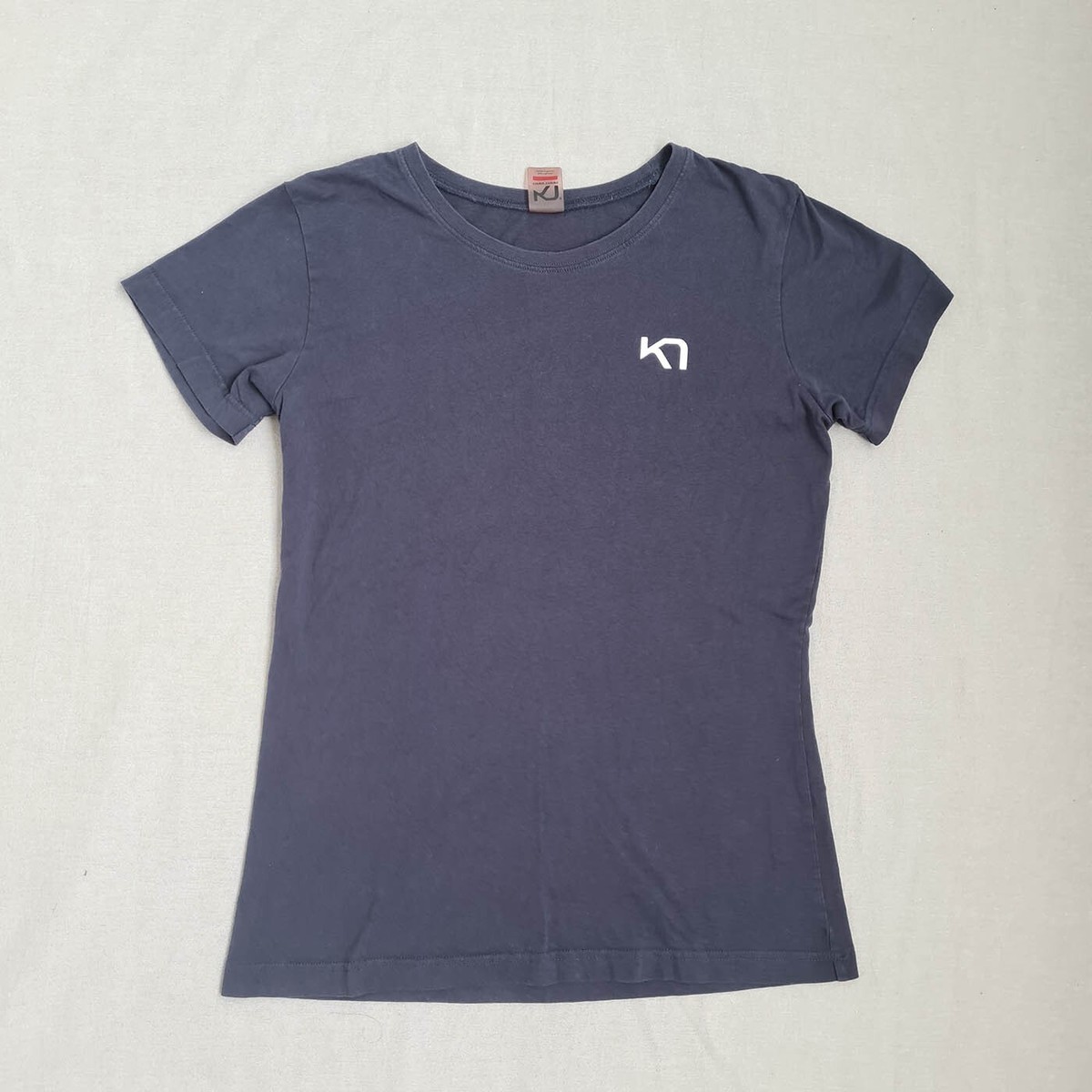 Kari Traa Womens Short Sleeve T-Shirt Size L Top Cotton Stretch Crew Neck