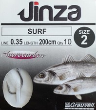 Grauvell Jinza Hameçon à palette N°2 monté Fluorocarbone en 35/100 longueur 2M