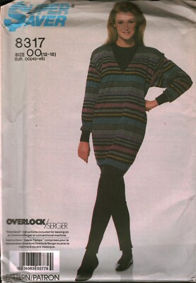8317 Vintage Simplicity Sewing Pattern Misses Easy to Sew Top Pull on Pants OOP