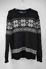 Polo Ralph Lauren Sweater Mens Size Large Cashmere Fair Isle Nordic Sun Valley