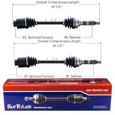 SurTrack Pair Set of 2 Front CV Axle Shafts For Subaru Brat 1978-1981