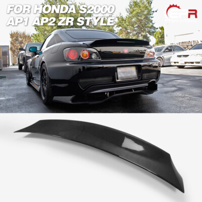 For Honda S2000 AP1 AP2 Carbon Fiber ZR Style Rear Spoiler Trunk