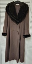 Forstmann Fur Wool Blend Coat, Women's
