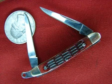 ROUGH RIDER  red  jigged bone TINY MINIATURE MUSKRAT SMALL KNIFE RYDER 1292   TR