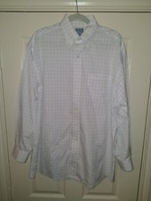 Jos A Bank Stays Cool Checkered Button Down Shirt Men's sz 16-33
