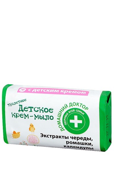 Elfa домашний доктор детское Крем-мыло с экстрактами череды, ромашки и календулы 70г New (8588006035049)