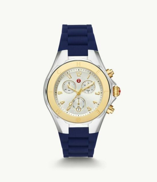 MICHELE MWW12F000095 Jellybean Tahitian Navy Rubber 18k Gold 