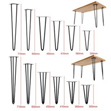 Deuline® 4x Hairpin Legs Hairpins Tischkufen Haarnadelbeine DIY Tischbeine Stahl