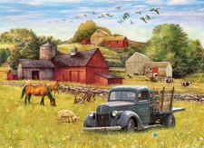 Cobble Hill Summer Afternoon on the Farm 275 Piece Jigsaw Puzzle By Greg Giordan