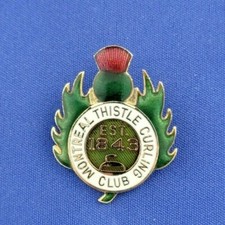 Montreal Thistle Curling Club est. 1843 closed 2001 Montreal Quebec Club Pin 