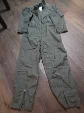 Vintage 80s Military Flyer Coveralls Flight Suit CWU-27/P Mens 40S Sage Green FR