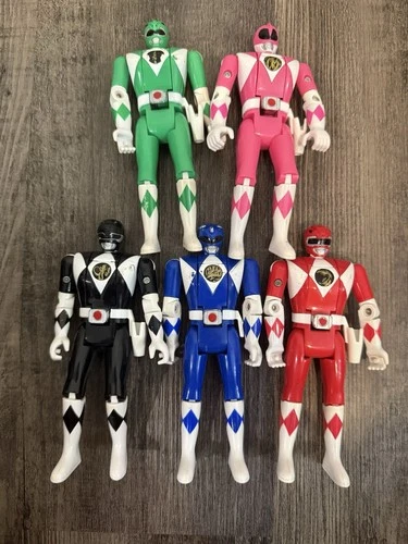 Bandai 1993 Mighty Morphin Power Rangers Flip Heads Figures Lot of 5 Vintage