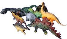 Vintage Plastic Dinosaurs Lot Of 7 Toy Figures Various Sizes